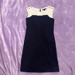 White House Black Market; black and white dress; size 0